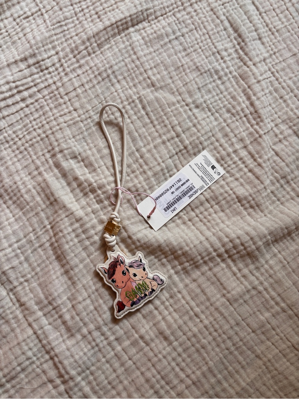GANNI Cute Unicorn & Foal Pink Kids Keychain Charm